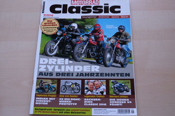 Deckblatt Motorrad Classic (09/2016)